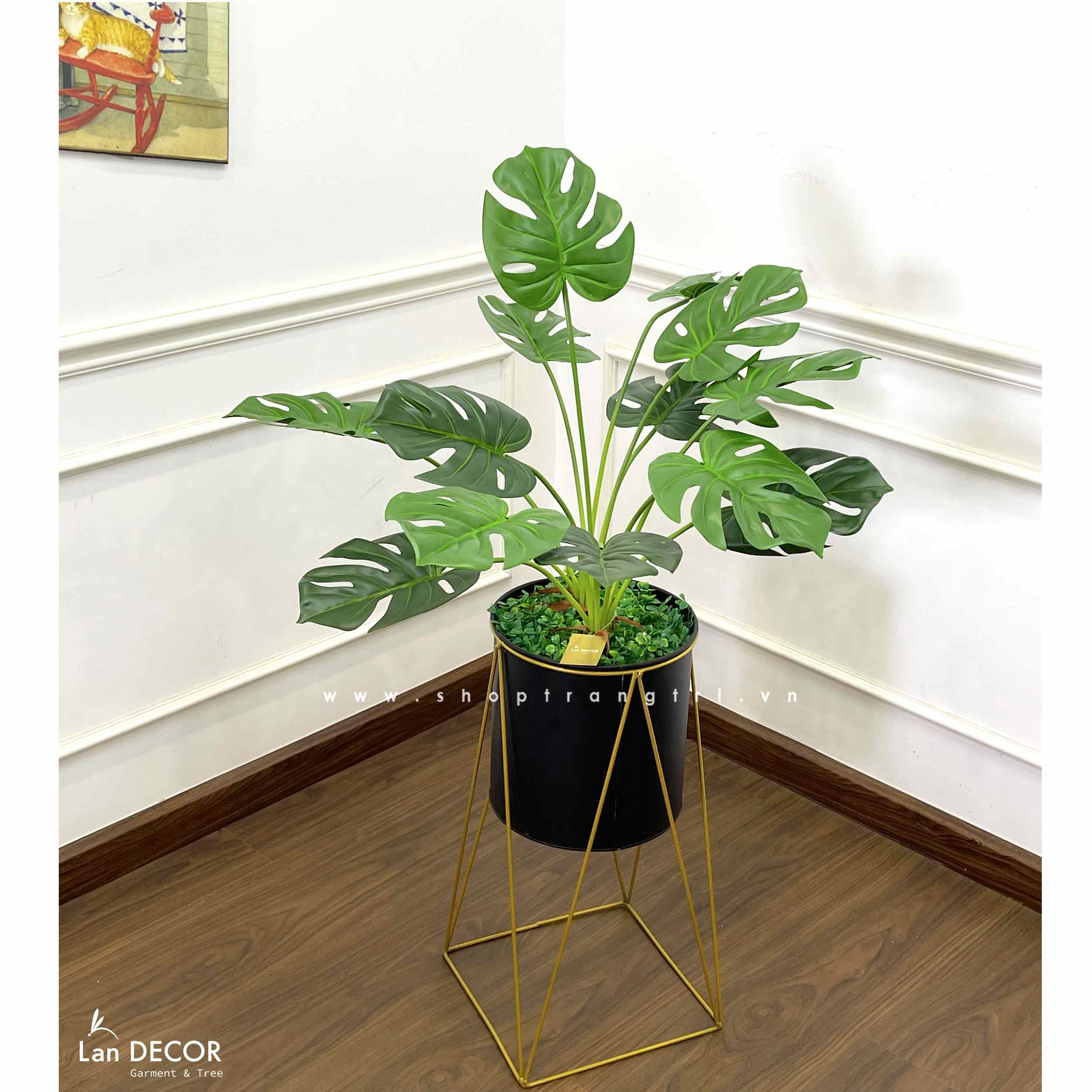 KỆ SẮT MONSTERA TRANG TRÍ PHONG CÁCH HIỆN ĐẠI- CC706