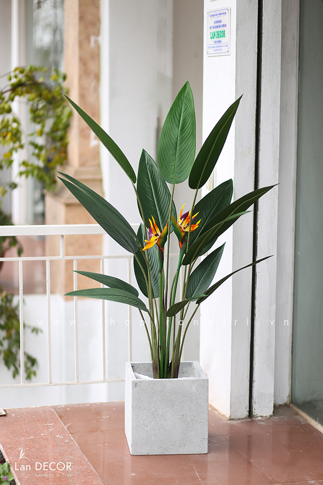 Cây chuối thiên điểu trang trí LanDecor (140cm) - LC3180 mix