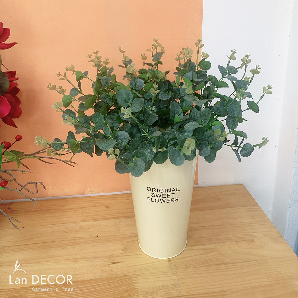 Giỏ thiếc lá táo trang trí Landecor- BH1166