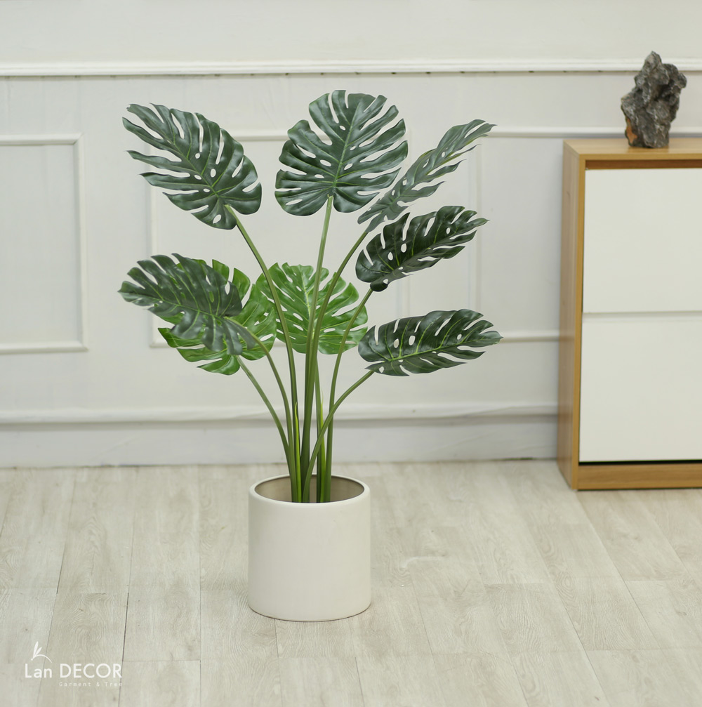 Cây lá xẻ cây monstera trang trí không gian hiện đại (120cm) - LC3024