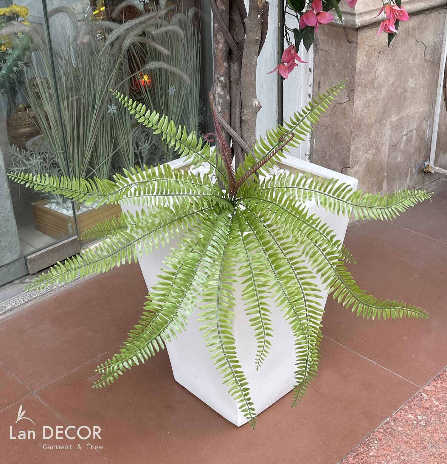 Dương Xỉ Giả - Cụm Dương Xỉ Rủ Xanh Trang Trí (55cm)- HC1220-55cm