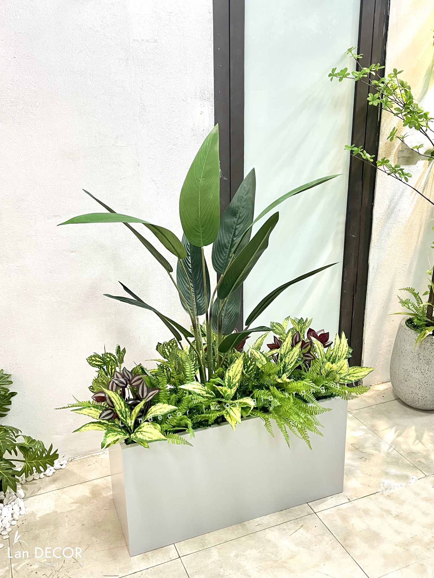 THIẾT KẾ BỒN CÂY CHUỐI TIỂU CẢNH TRANG TRÍ NHÀ ĐẸP - BC088