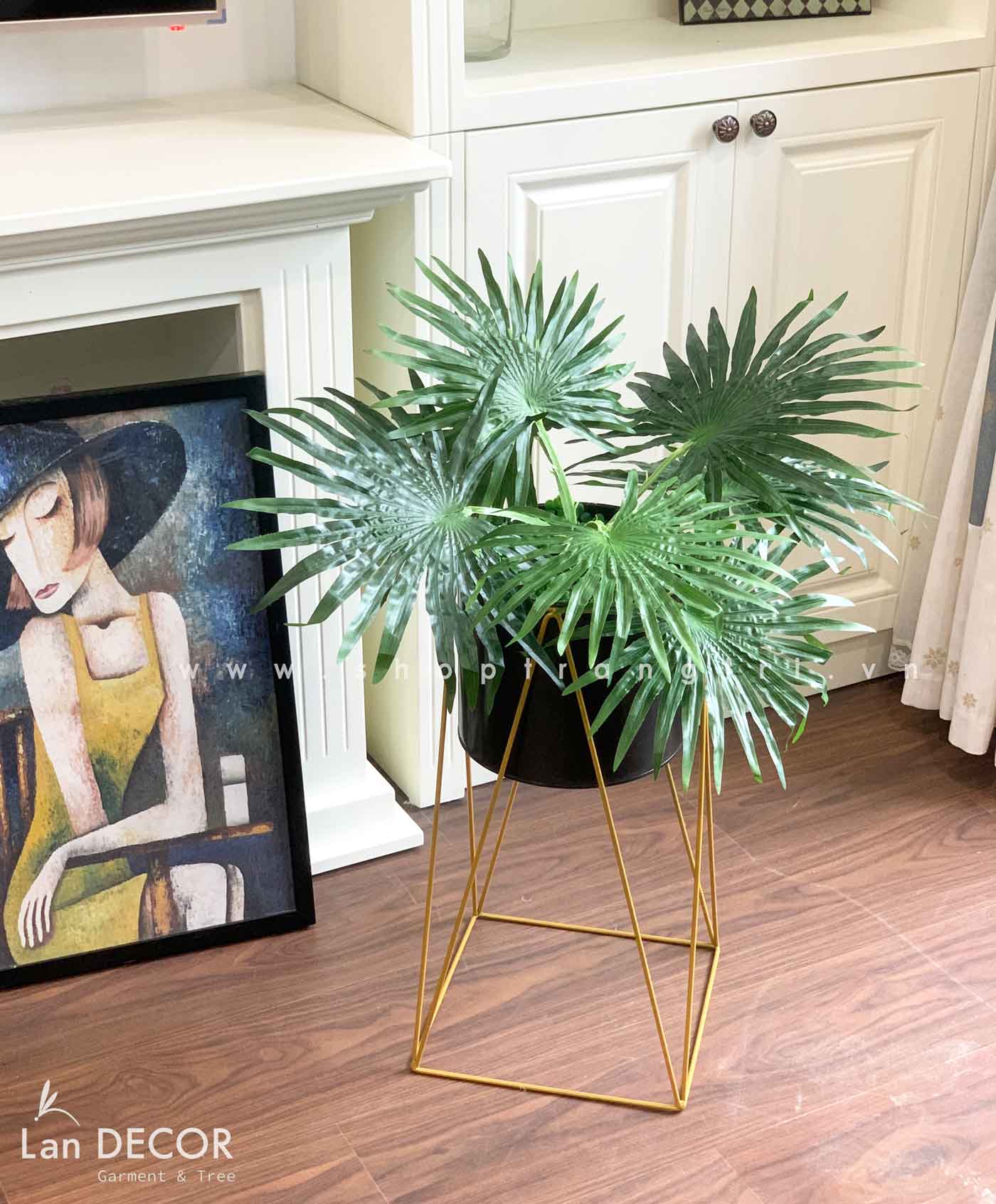 Cành Lá Giả Trang Trí, Cành Cọ Giả Trang trí Tự Nhiên (40cm) - HC414