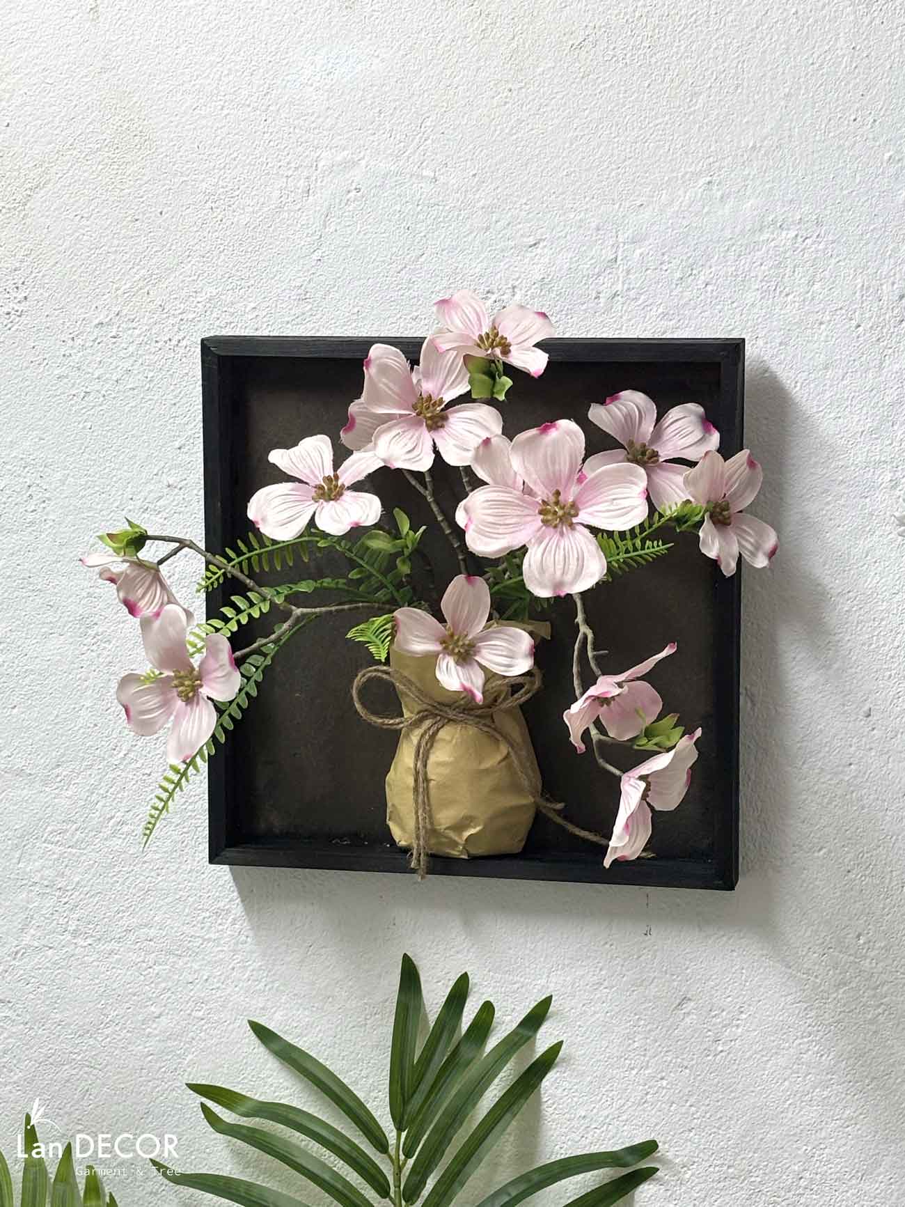 Tranh hoa treo tường trang trí nhà vintage- KTH030 (30x30cm)