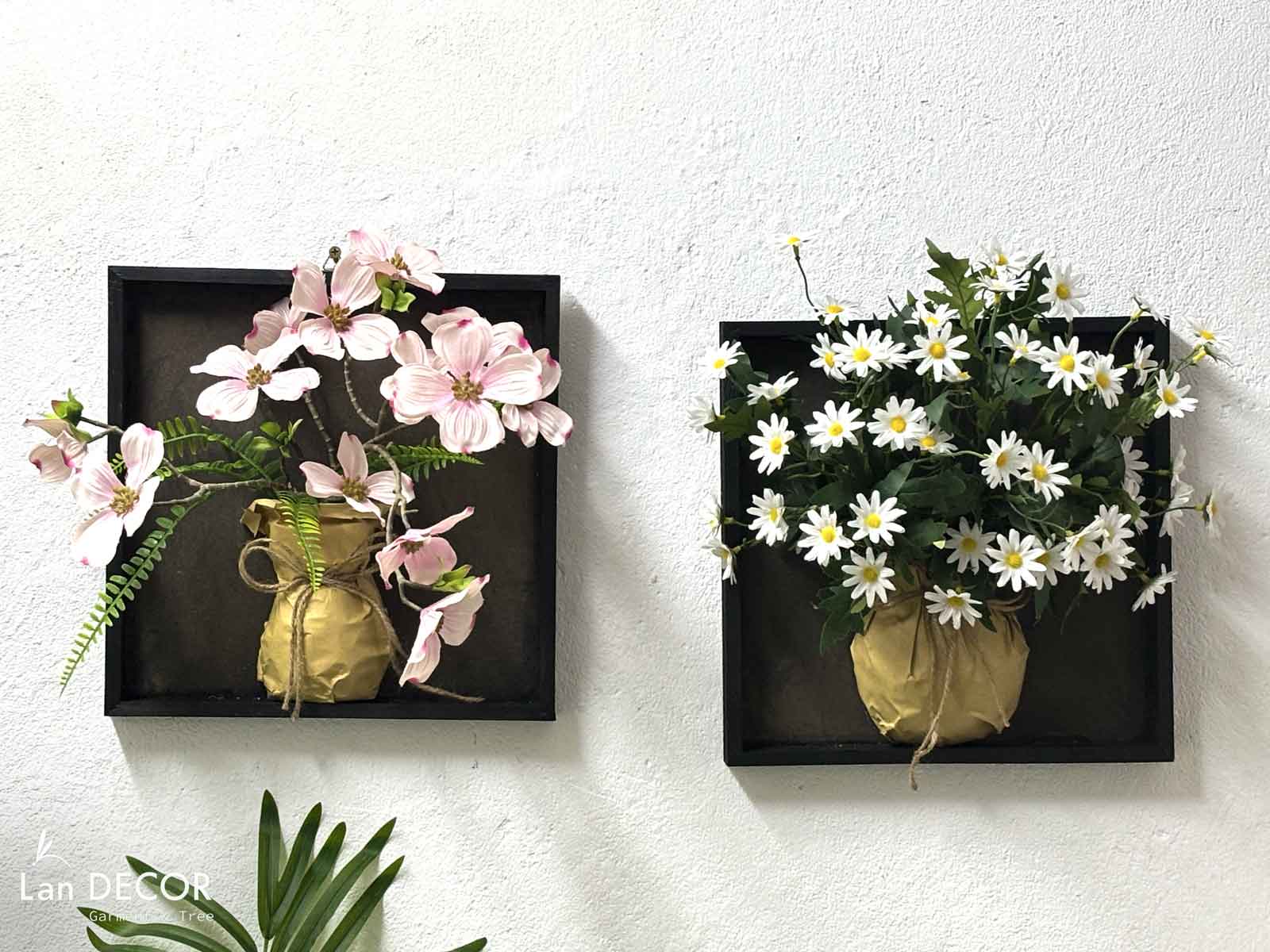 Tranh hoa treo tường trang trí nhà vintage- KTH030 (30x30cm)