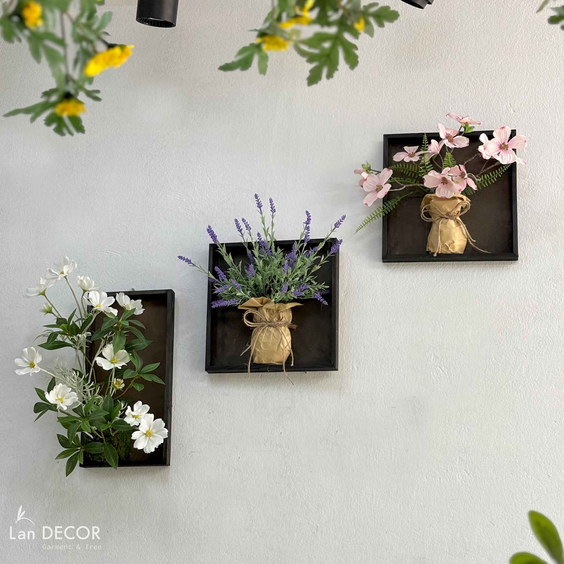 Tranh hoa treo tường trang trí nhà vintage- KTH030 (30x30cm)