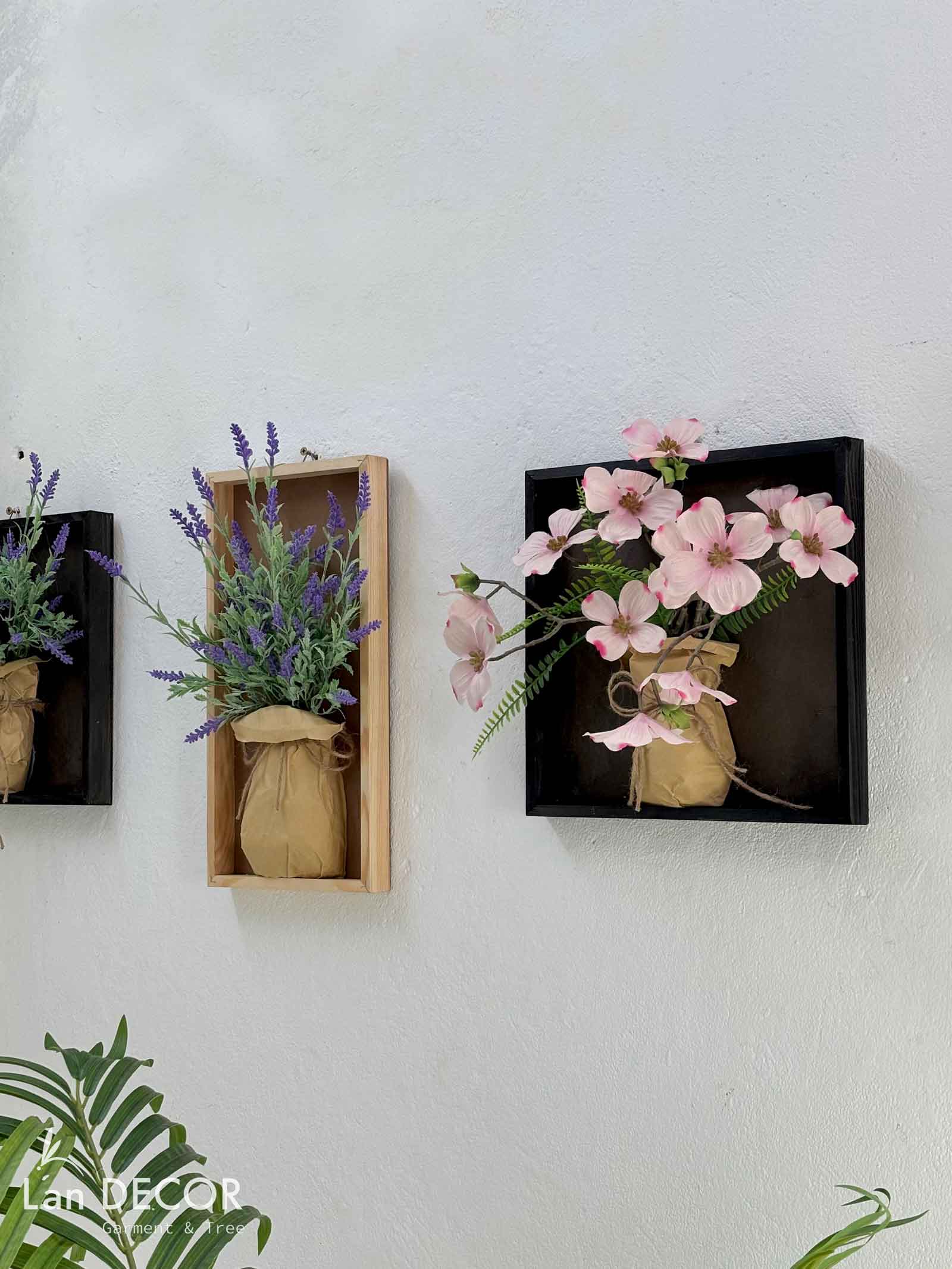 Tranh hoa treo tường trang trí nhà vintage- KTH030 (30x30cm)