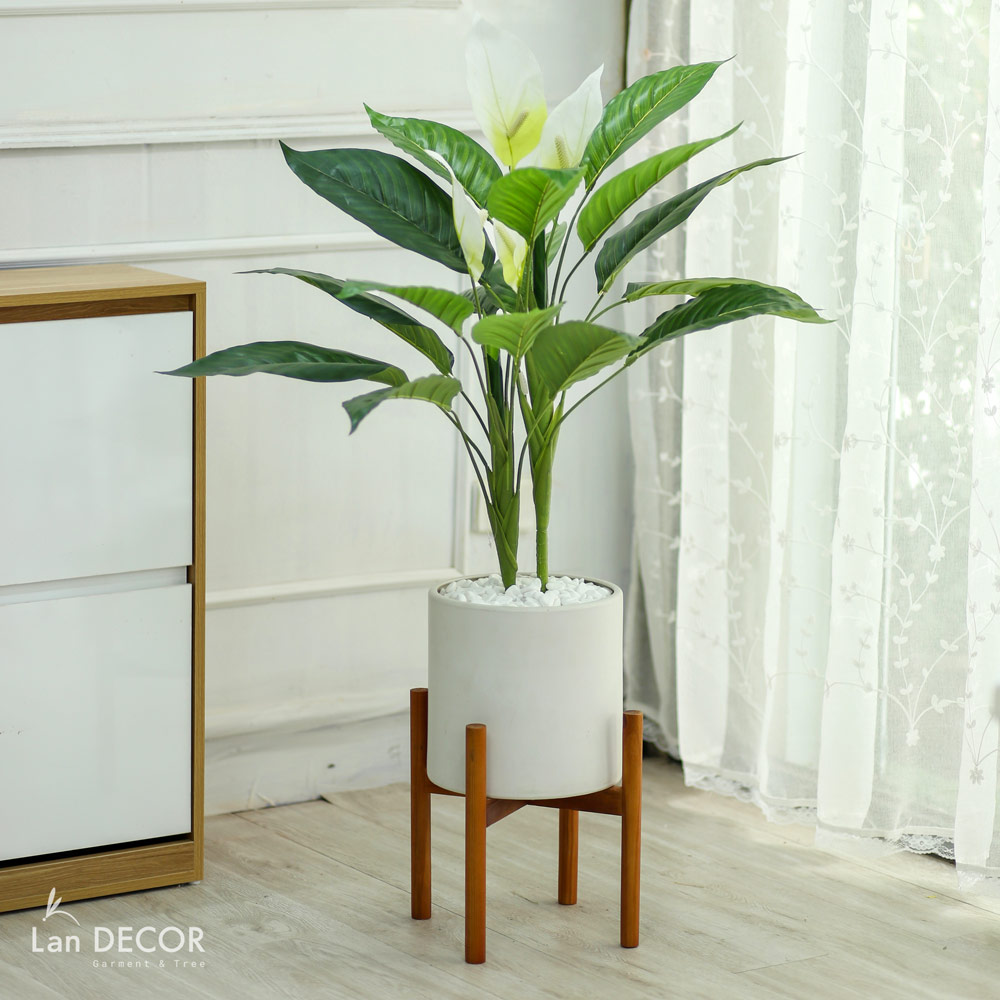 Cây Lan Ý trang trí tiểu cành LanDecor (100cm) - LC2931-1 mix