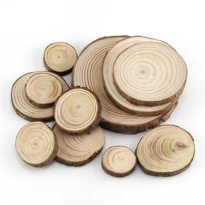 Dăm gỗ tròn thủ công đánh bóng trang trí- LG001