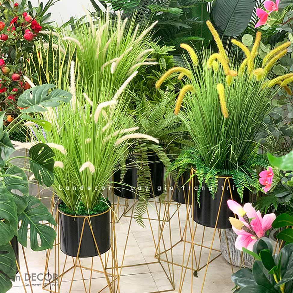 Cành cỏ đuôi chồn phớt hồng decor nhà đẹp (80cm)- HC1000