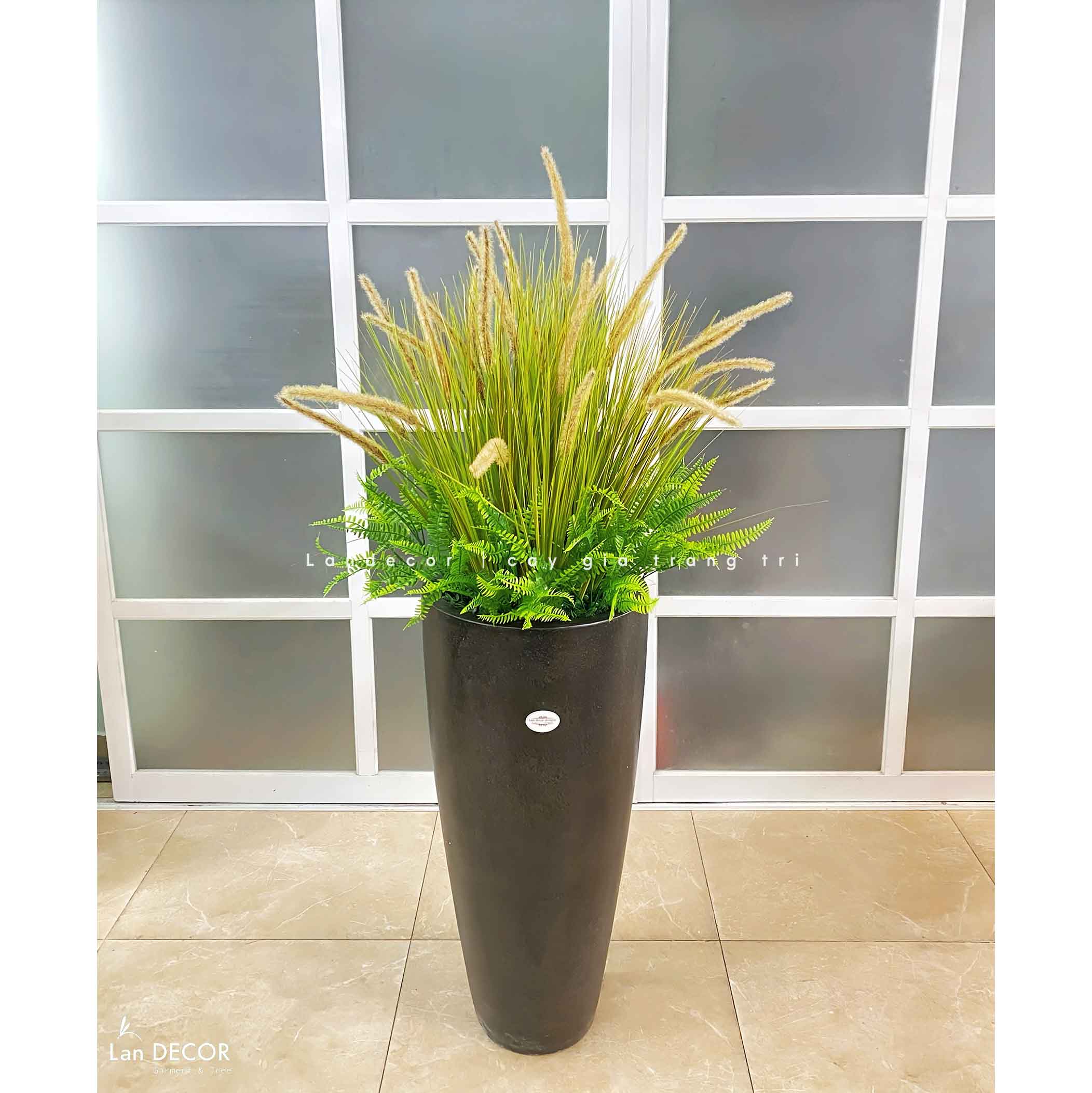 Lau Giả Decor - Chậu Lau Giả Thiết Kế Không Gian Sáng Tạo (145cm)- CC1257