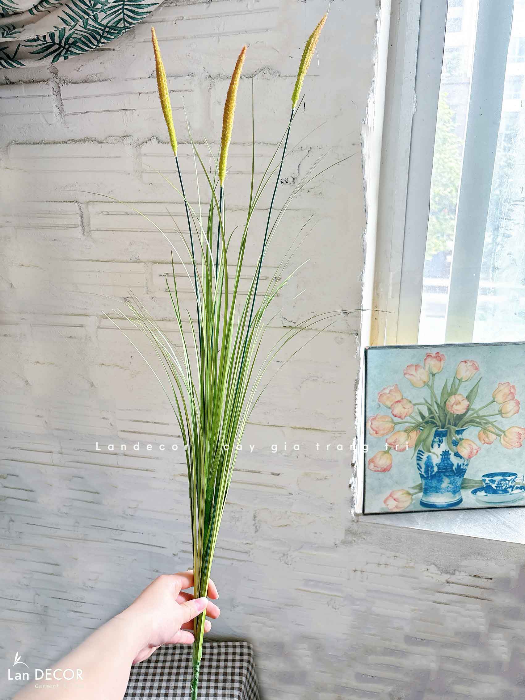 Cỏ Lau Giả- Cành Cỏ Lau Giả Không Lông Thiết Kệ Ụ Rêu Tiểu Cảnh, Decor Kệ Cây- CC1088