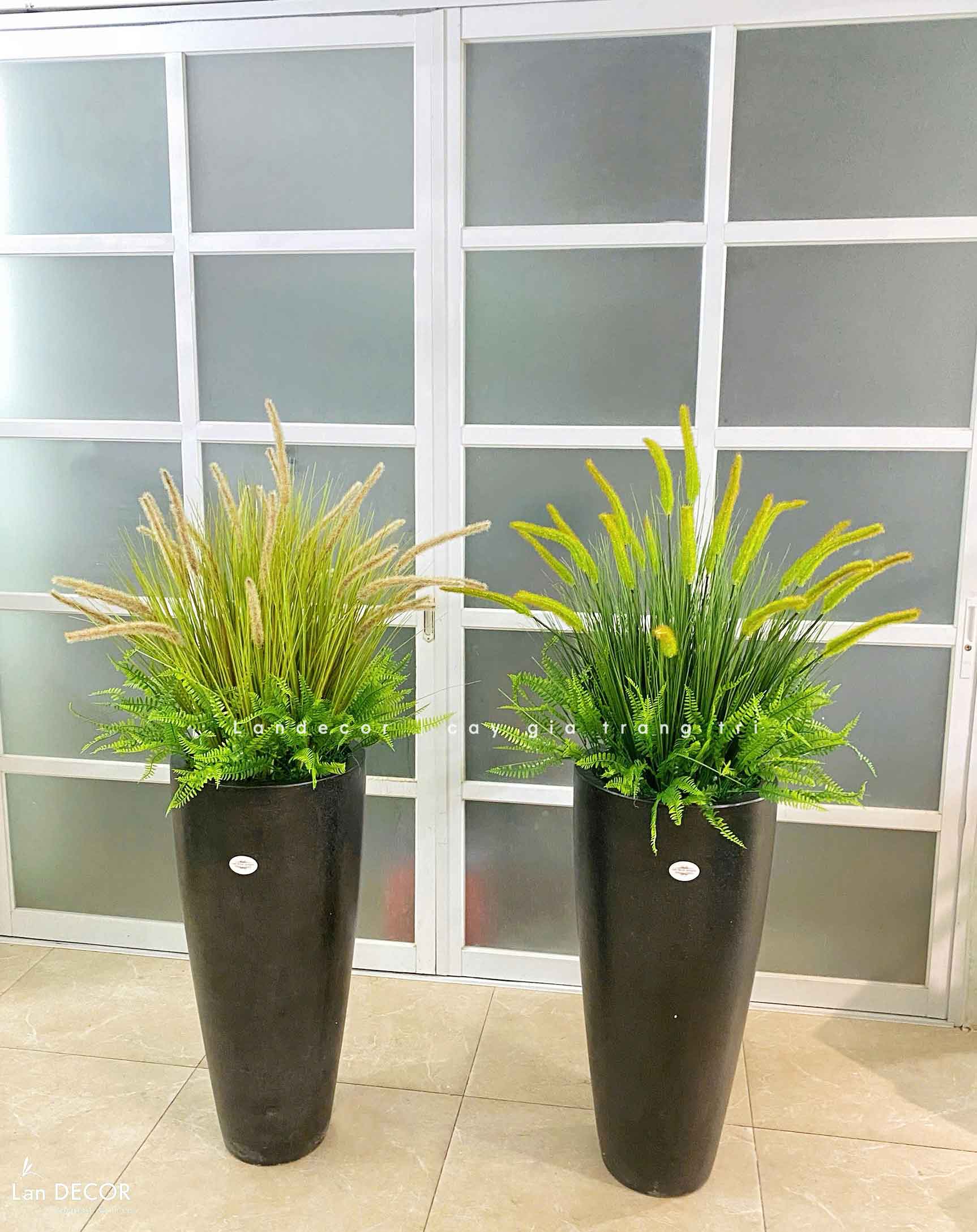 Lau Giả- Chậu Lau Giả Trang Trí Không Gian, Decor Cửa Hiệu Độc Đáo (145cm)- CC1258