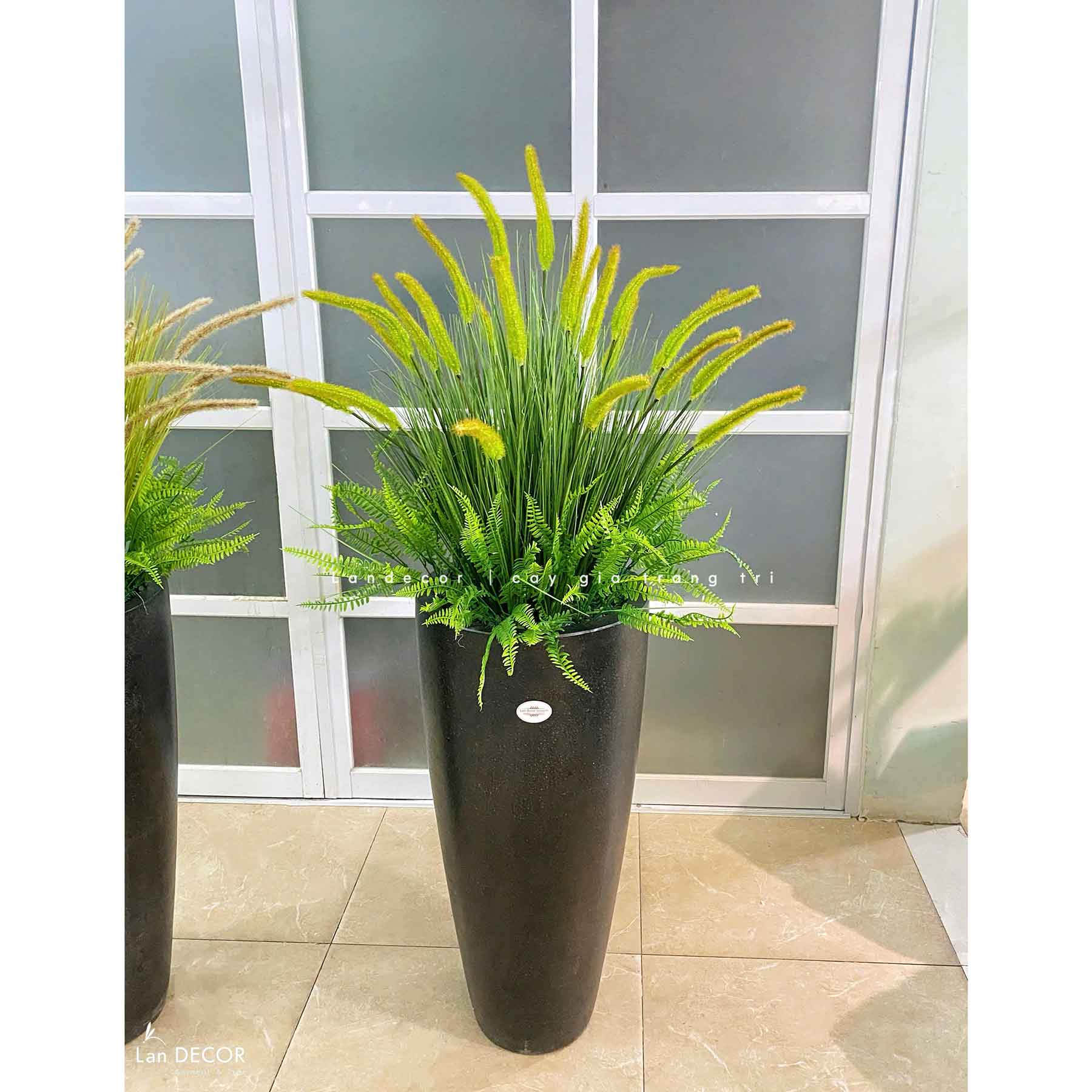 Lau Giả- Chậu Lau Giả Trang Trí Không Gian, Decor Cửa Hiệu Độc Đáo (145cm)- CC1258