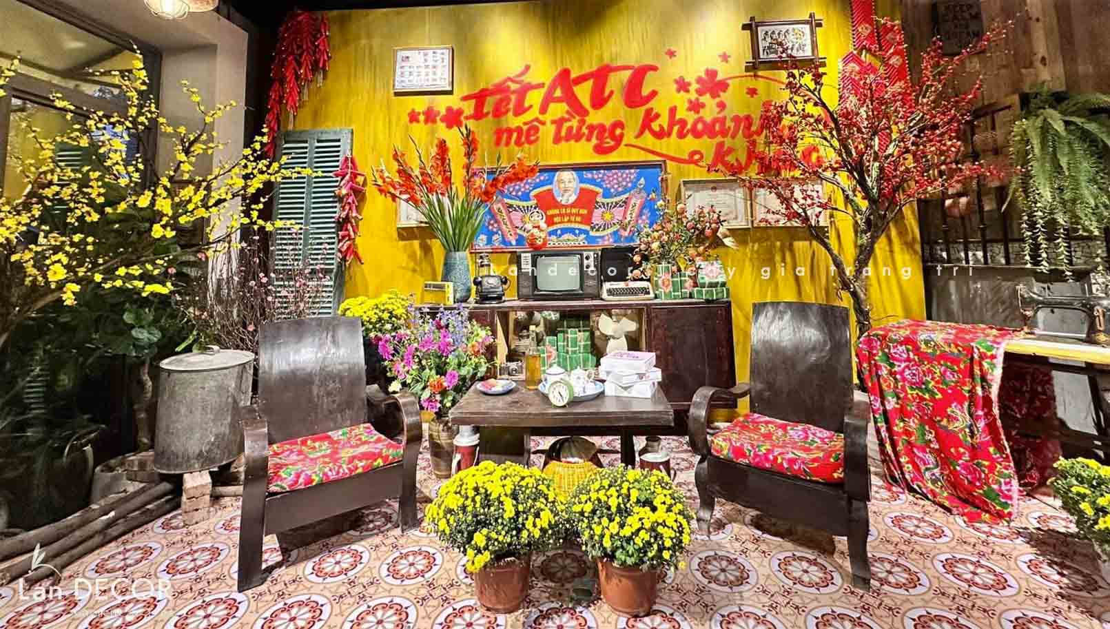 Cây đào đông trang trí ngày tết LanDecor cao 2,5m - CC570