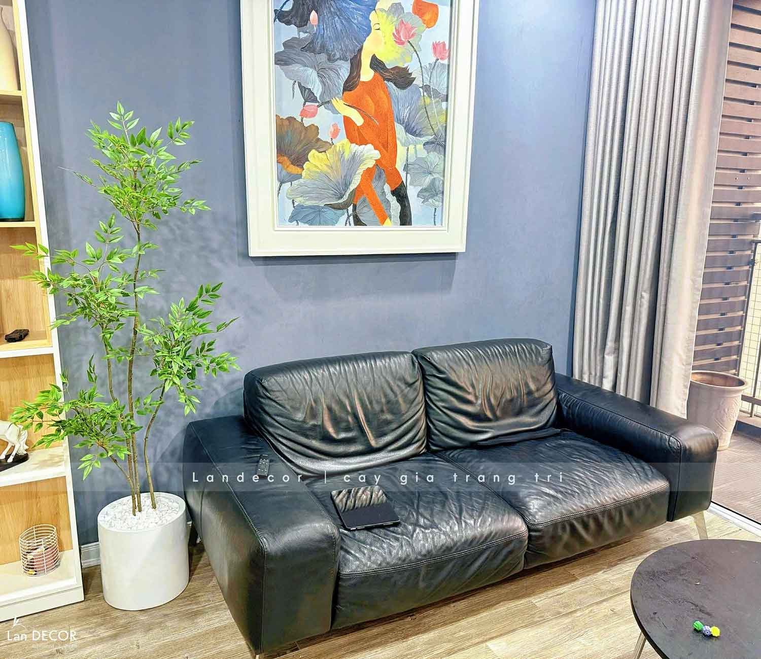 Nam Thiên Trúc Decor- Cây Nam Thiên Trúc Giả Trang Trí Nhà Đẹp (150cm)- LC3047-4 thân