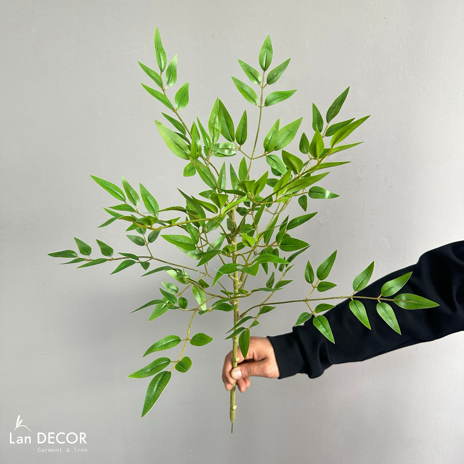 Cành Lá Gỉa Decor - Cành Nam Thiên Trúc Giả Decor Độc Đáo (70-110CM) - HC1336