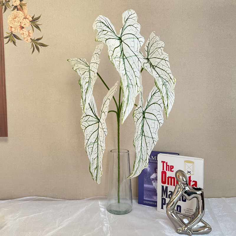 Cành Lá Giả Decor - Cành Lá Khoai Trang Trí Cắm Bình Hoa (80cm)- HC1278