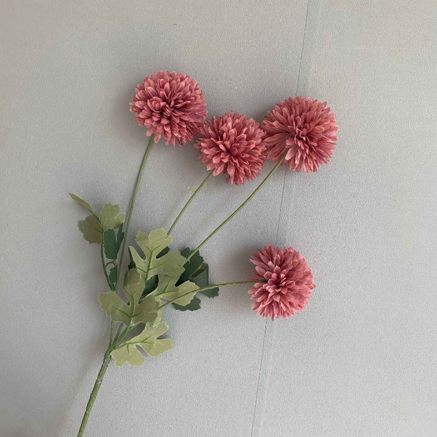 Hoa Giả-Cành Hoa Pingpong Giả Trang Trí Quán Cafe (60cm) - HC1177