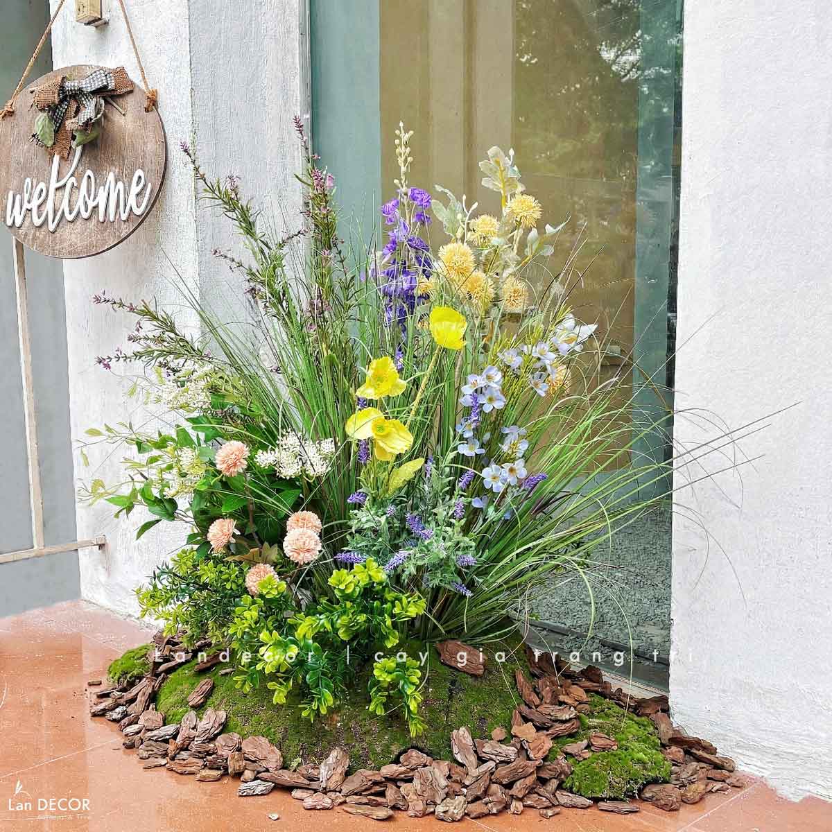 Rêu Hoa Tiểu Cảnh- Bồn Rêu Hoa Thiết Kế Decor Không Gian Vintage (30X40X75cm)- RC131