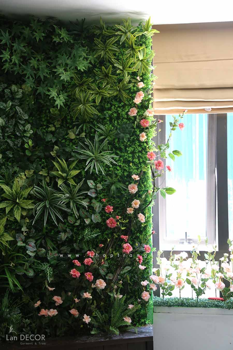 Dây hoa hồng leo trang trí LanDecor (200cm) - CC475