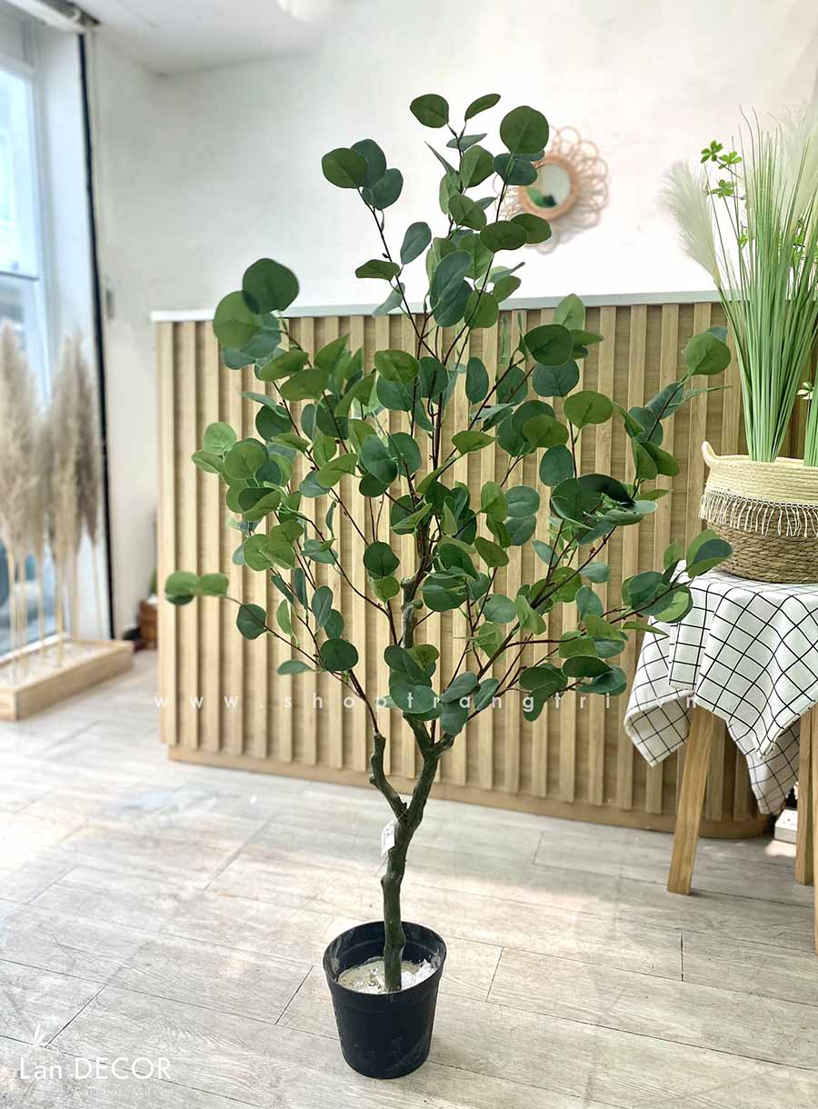 Cây Bạch Đàn Giả Trang Trí Nhà (130Cm) - Lc3050 Tổng Kho Sỉ Cây Giả Trang Trí Lan Decor - Giá Từ Nhà Sản Xuất