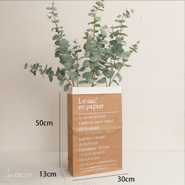 Túi hộp giấy Kraft cắm hoa trang trí - DC027