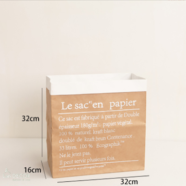 Túi hộp giấy Kraft cắm hoa trang trí - DC027