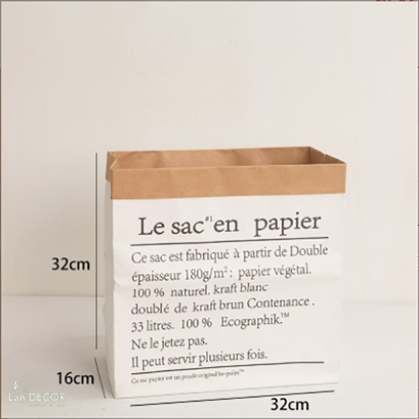 Túi hộp giấy Kraft cắm hoa trang trí - DC027