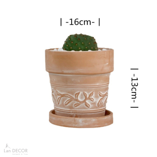 Chậu gốm chạm nổi - BG495