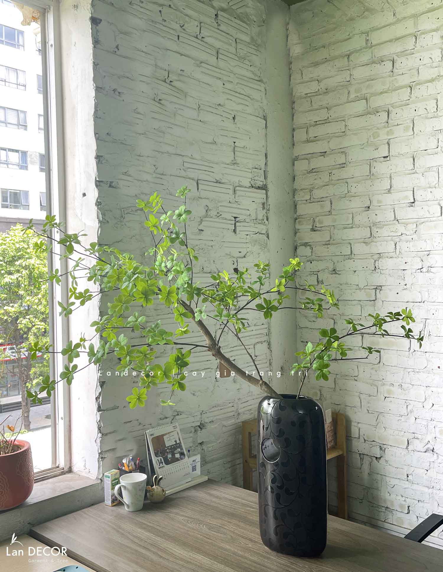 Cây Giả Decor- Cành Thạch Nam Giả Decor Không Gian Hiện Đại, Độc Đáo (115cm)- CC1075