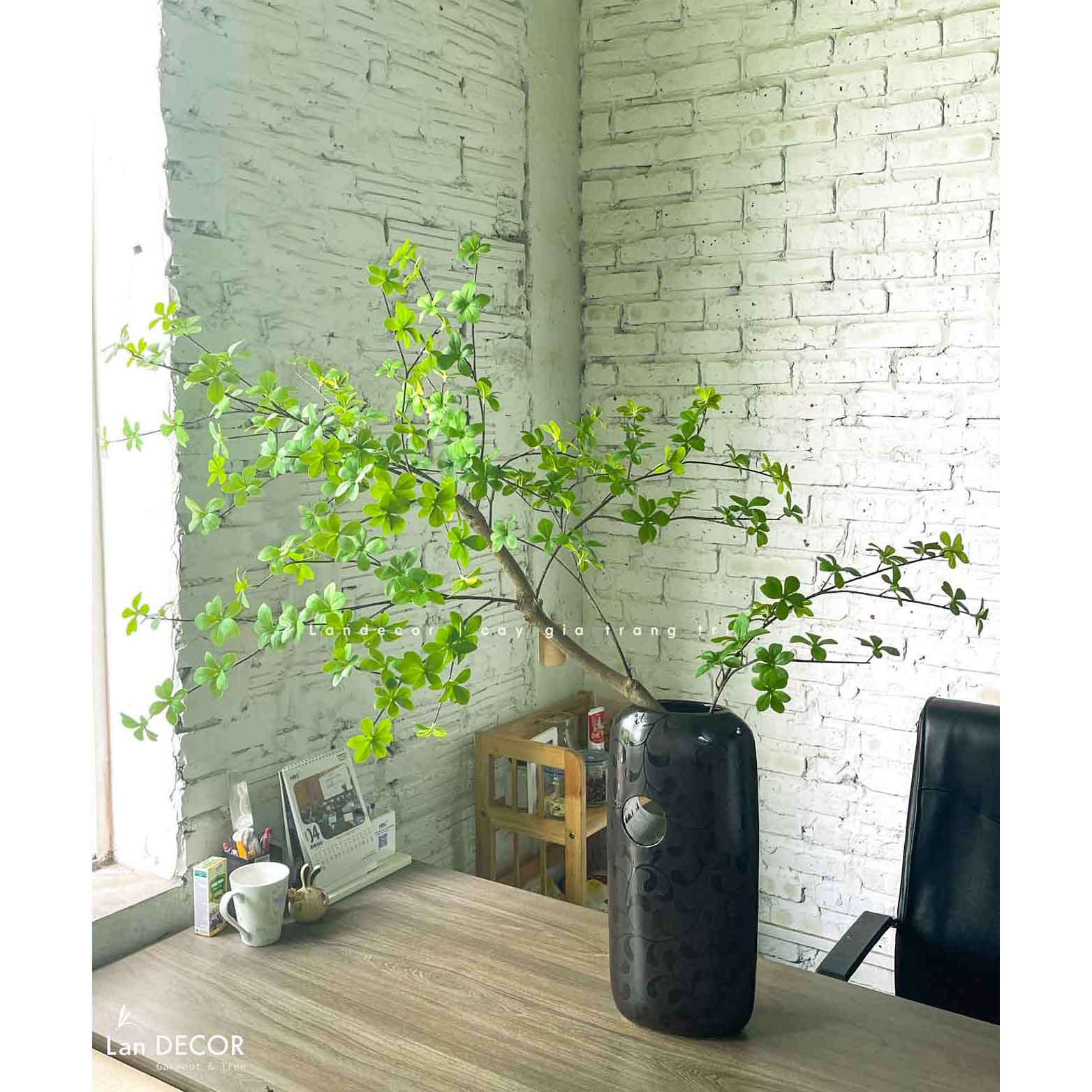 Cây Giả Decor- Cành Thạch Nam Giả Decor Không Gian Hiện Đại, Độc Đáo (115cm)- CC1075