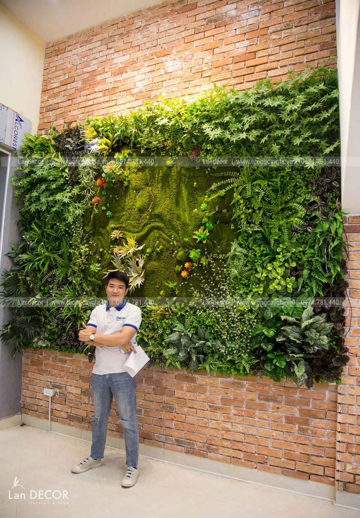 CÔNG TRÌNH TƯỜNG CÂY CỬA HÀNG MAC 24H THÁI HÀ- TC304