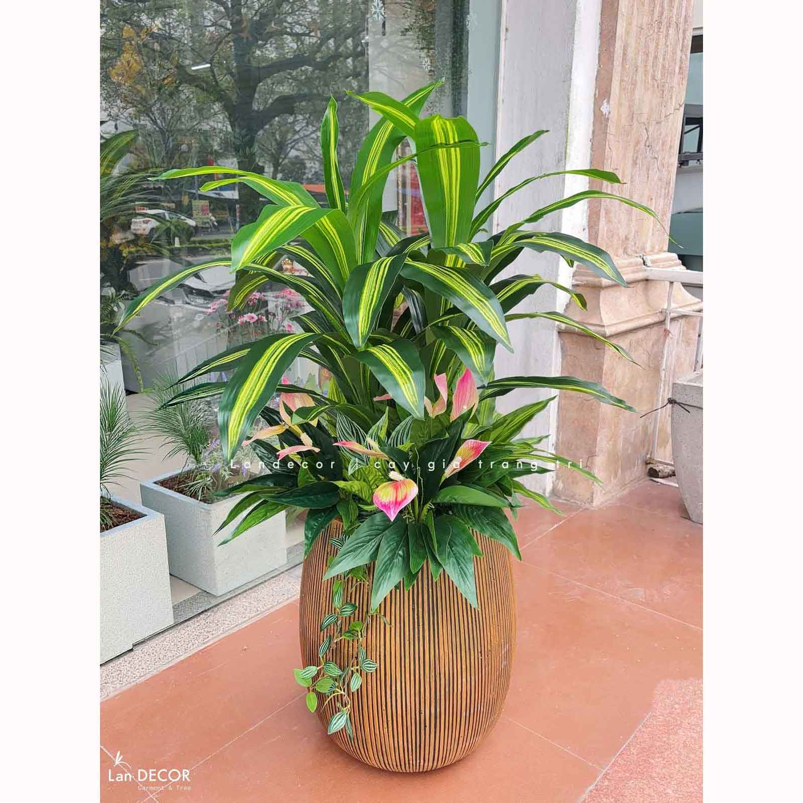 Cây Giả Decor- Cây Thiết Mộc Lan Giả Tiểu Cảnh (90cm)- LC2398