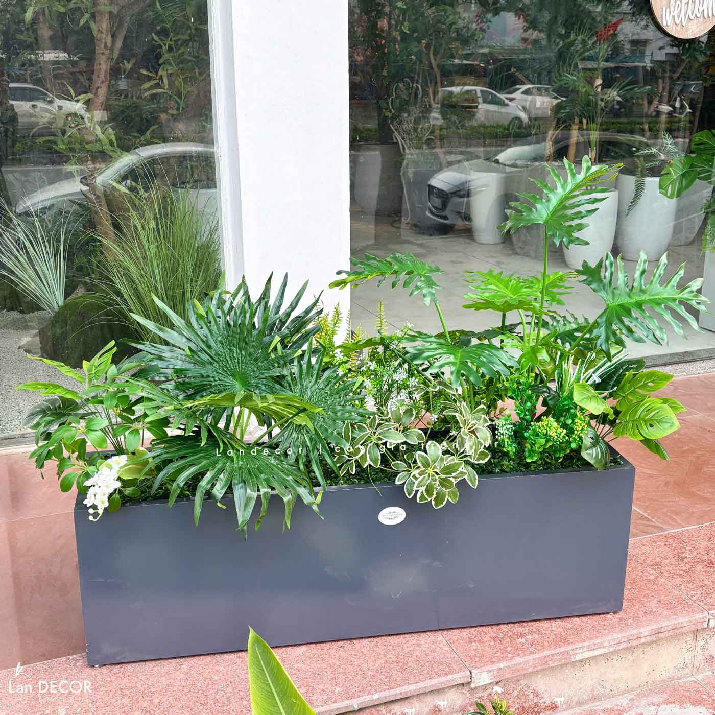 Bồn Cây Tiểu Cảnh- Bồn Cây Giả Thiết Kế Không Gian Xanh Tự Nhiên (120X50X90CM) - BC243