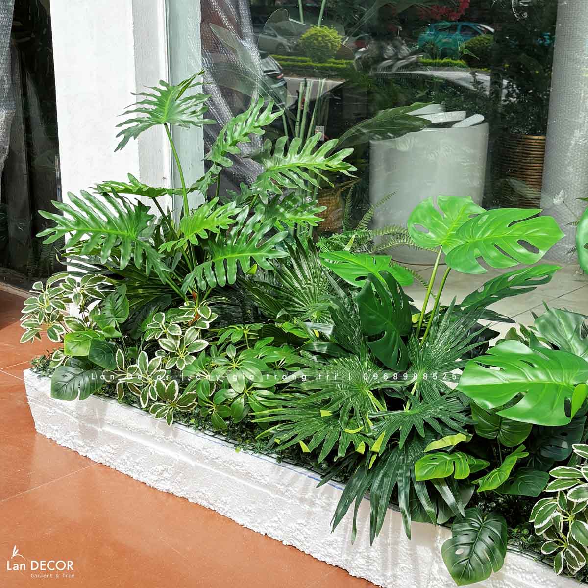 Tiểu Cảnh Cây Giả- Bồn Tiểu Cảnh Thiết Kế Quán Cafe