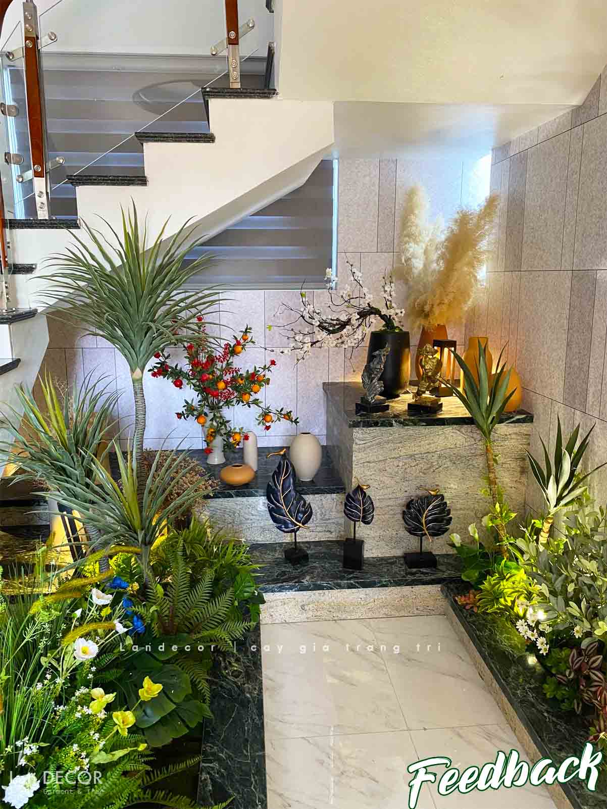 BỒN CÂY PHÁT TÀI NÚI TRANG TRÍ ĐƠN GIẢN, HIỆN ĐẠI- RC014