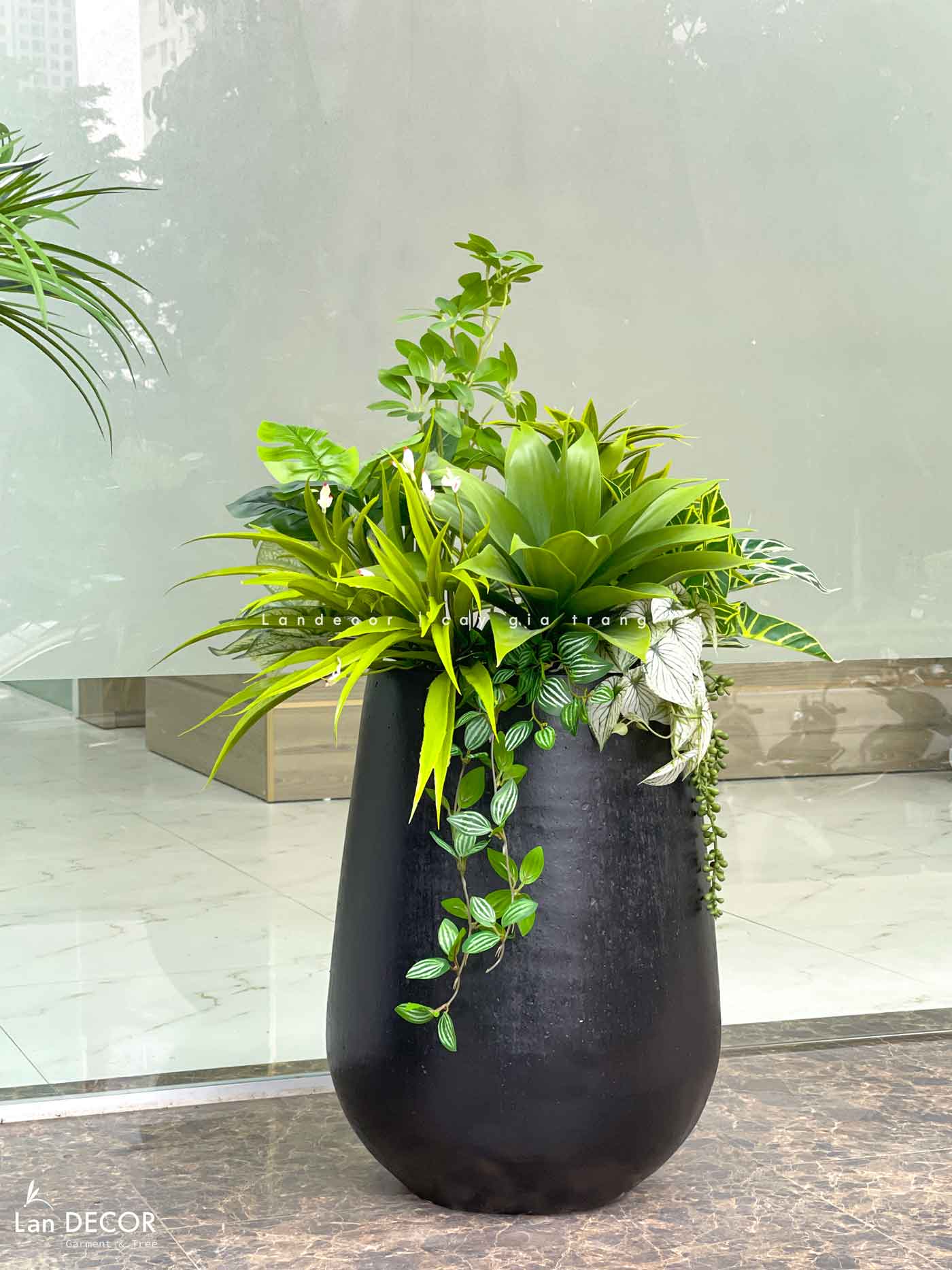 Tiểu Cảnh Giả Trang Trí- Chậu Cây Tiểu Cảnh Thiết Kế Độc Đáo (cao 90cm, tán 60cm)- CC1124