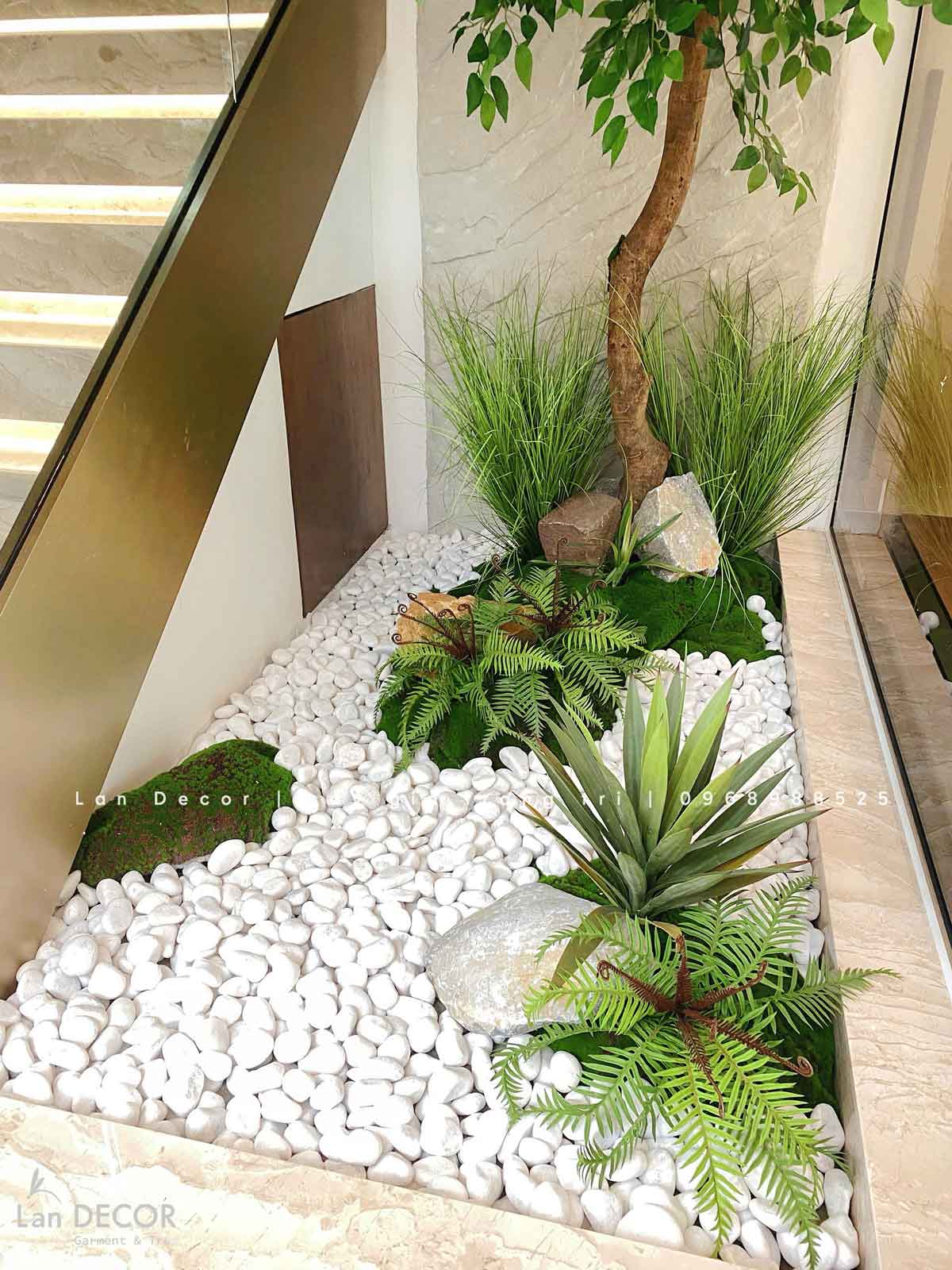 Tiểu Cảnh Cây Giả- Công Trình Tiểu Cảnh Cây Lá Xanh Thiết Kế Căn Hộ Cao Cấp