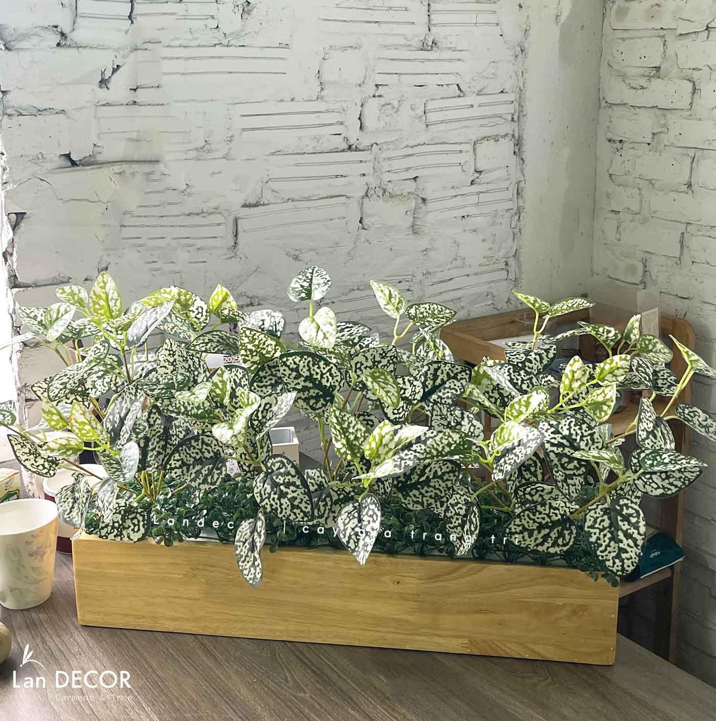 Bồn Cây Giả Decor- Bồn Tiểu Cảnh Trang Trí Không Gian Độc Đáo (85X35X40CM)- BC182