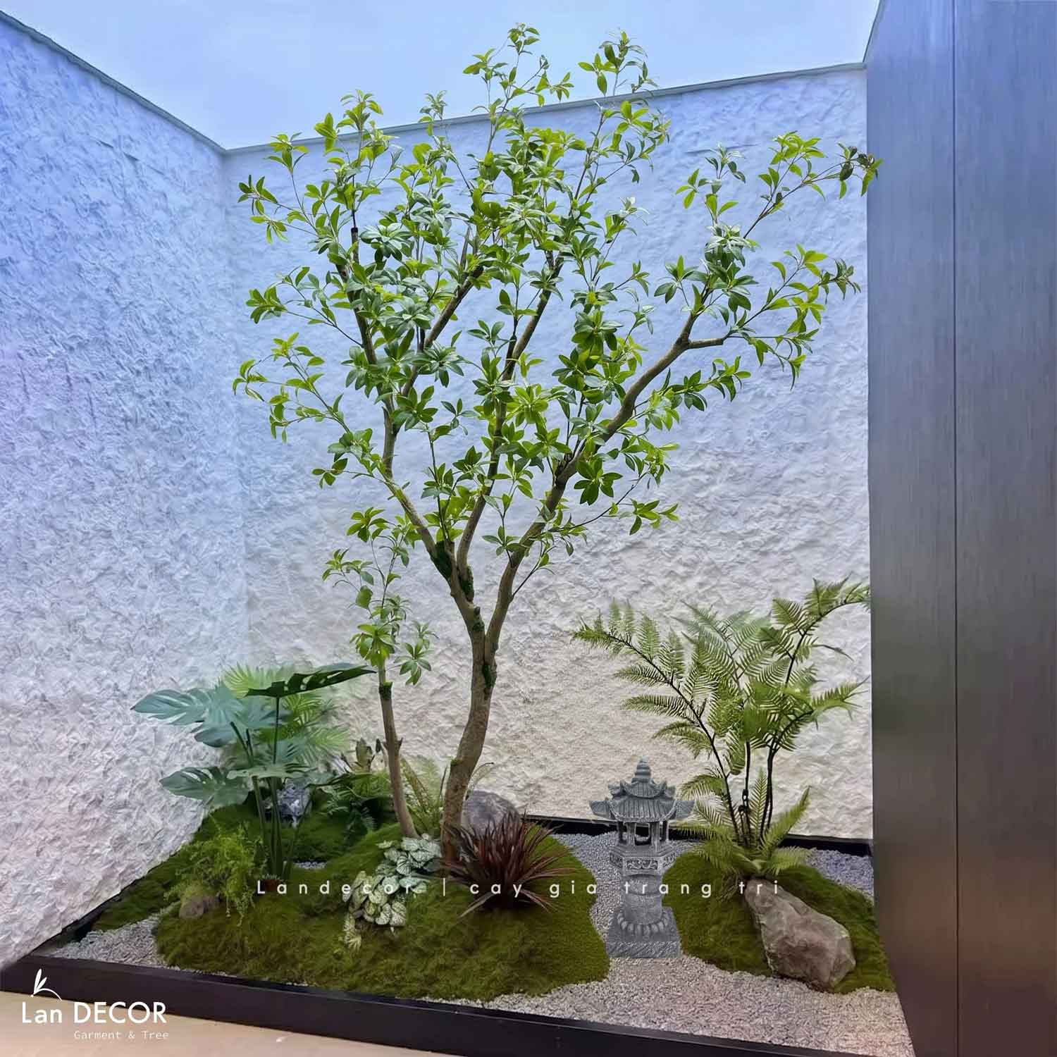 Tiểu Cảnh Cây Giả- Thiết Kế Tiểu Cảnh Cây Linh Sơn Giả Decor Không Gian Sống Xanh - RC143