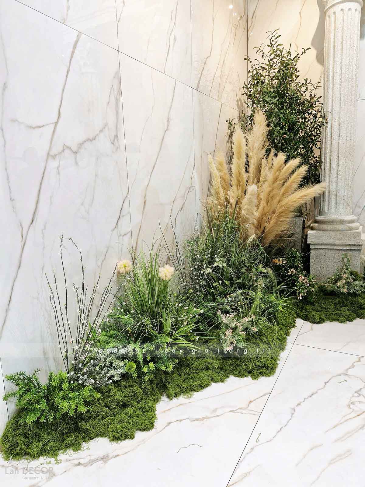 Thi Công Tiểu Cảnh Triển Lãm, Decor Concept Lau Khô Độc Đáo