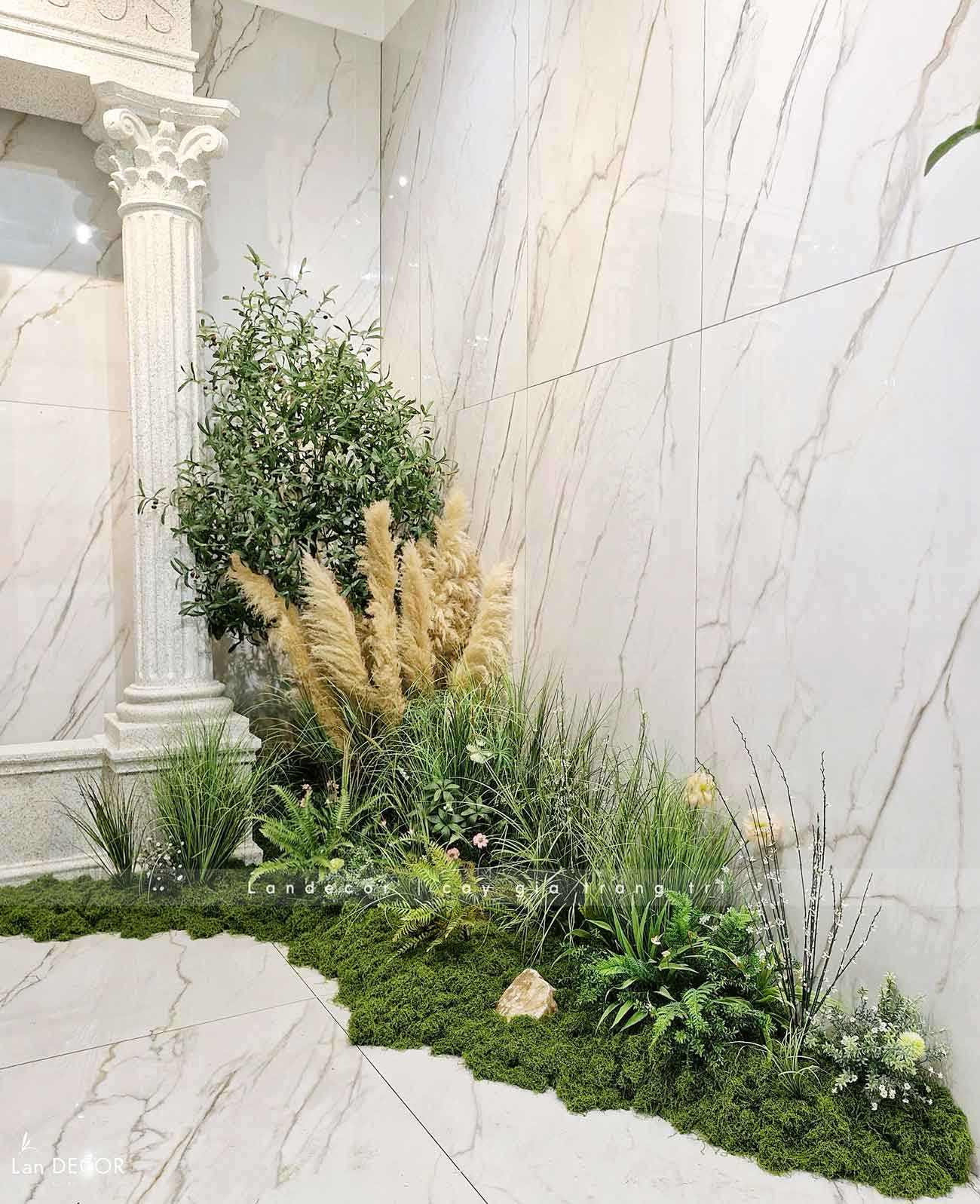 Thi Công Tiểu Cảnh Triển Lãm, Decor Concept Lau Khô Độc Đáo