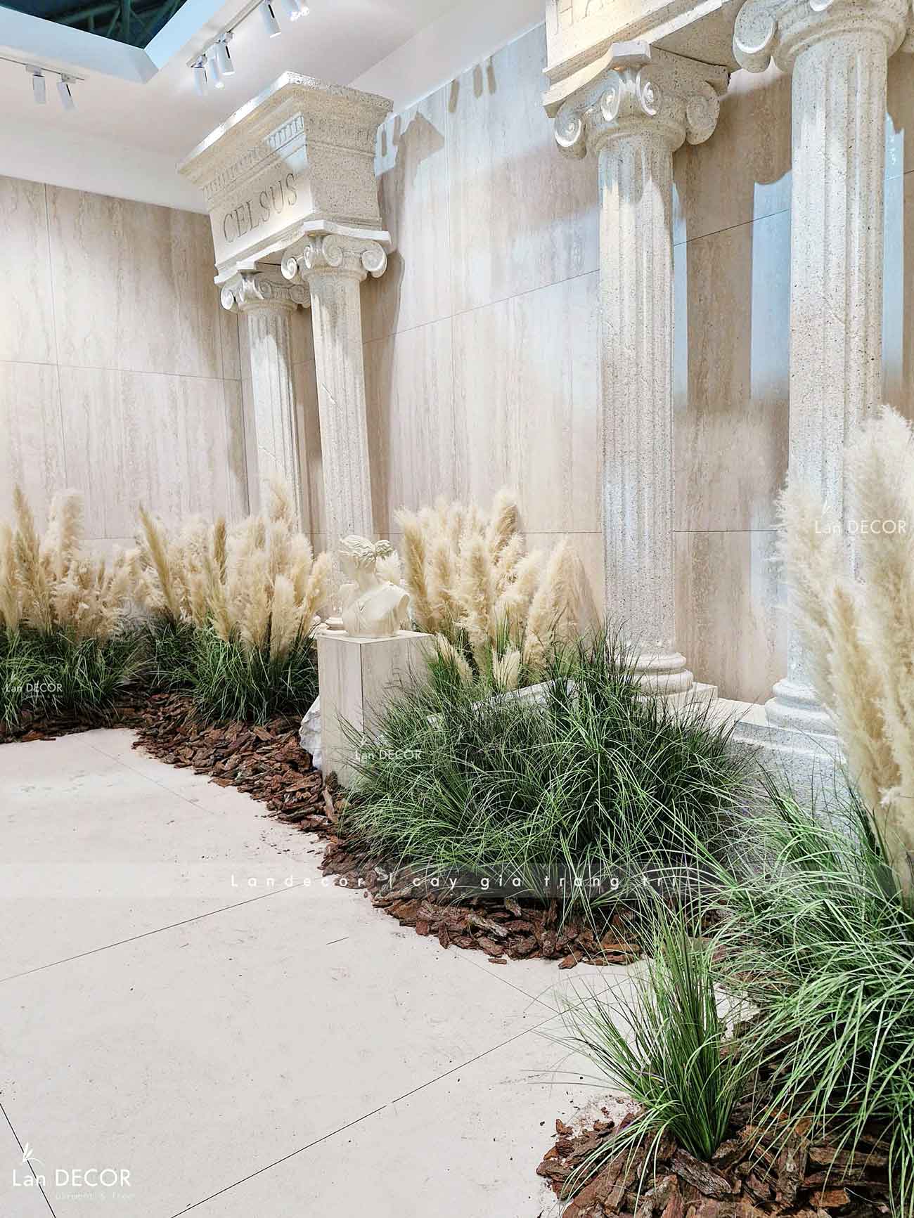 Thi Công Tiểu Cảnh Triển Lãm, Decor Concept Lau Khô Độc Đáo