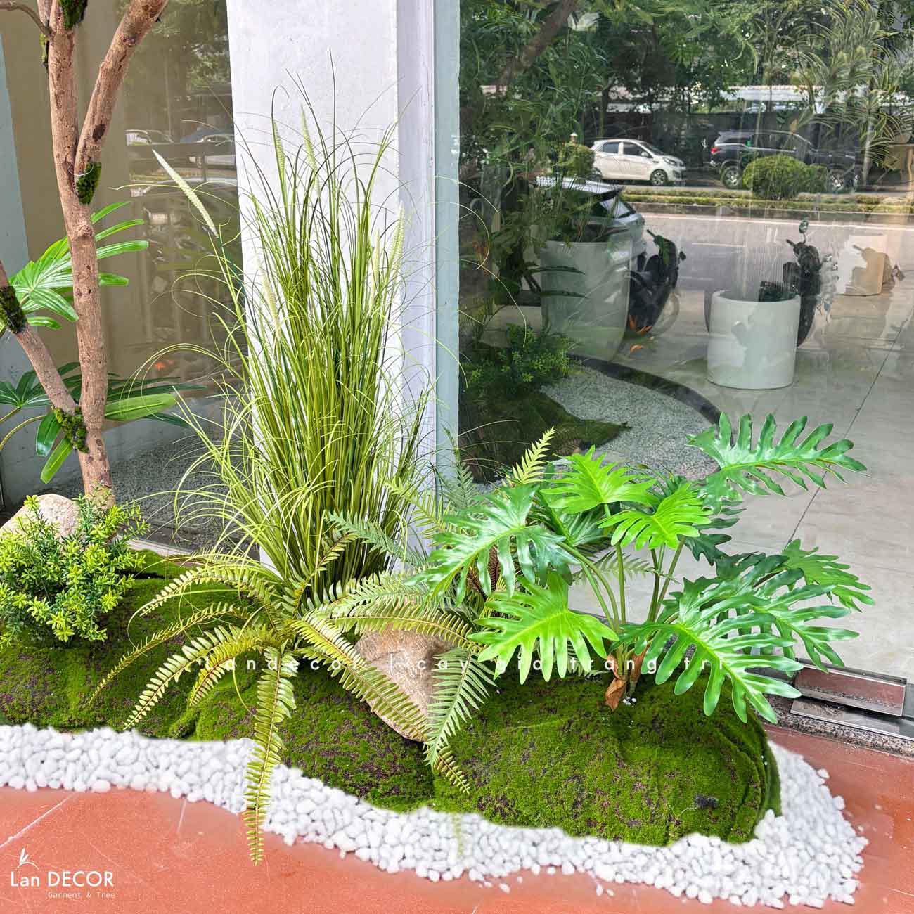 Tiểu Cảnh Cây Giả- Bồn Cây Linh Sơn Thiết Kế Tiểu Cảnh Khô, Decor Không Gian - RC070