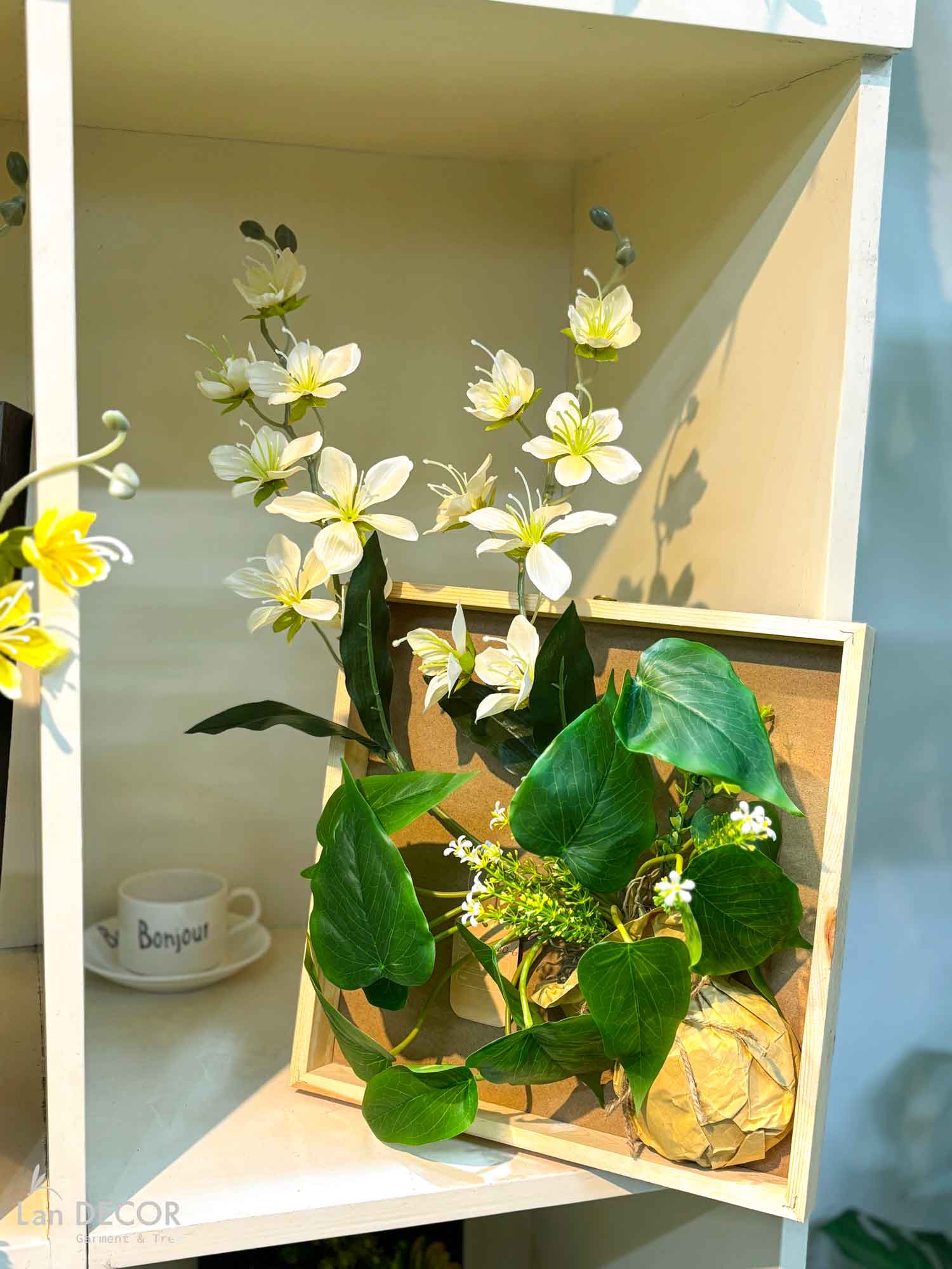 Tranh hoa treo tường trang trí nhà vintage- KTH030 (30x30cm)