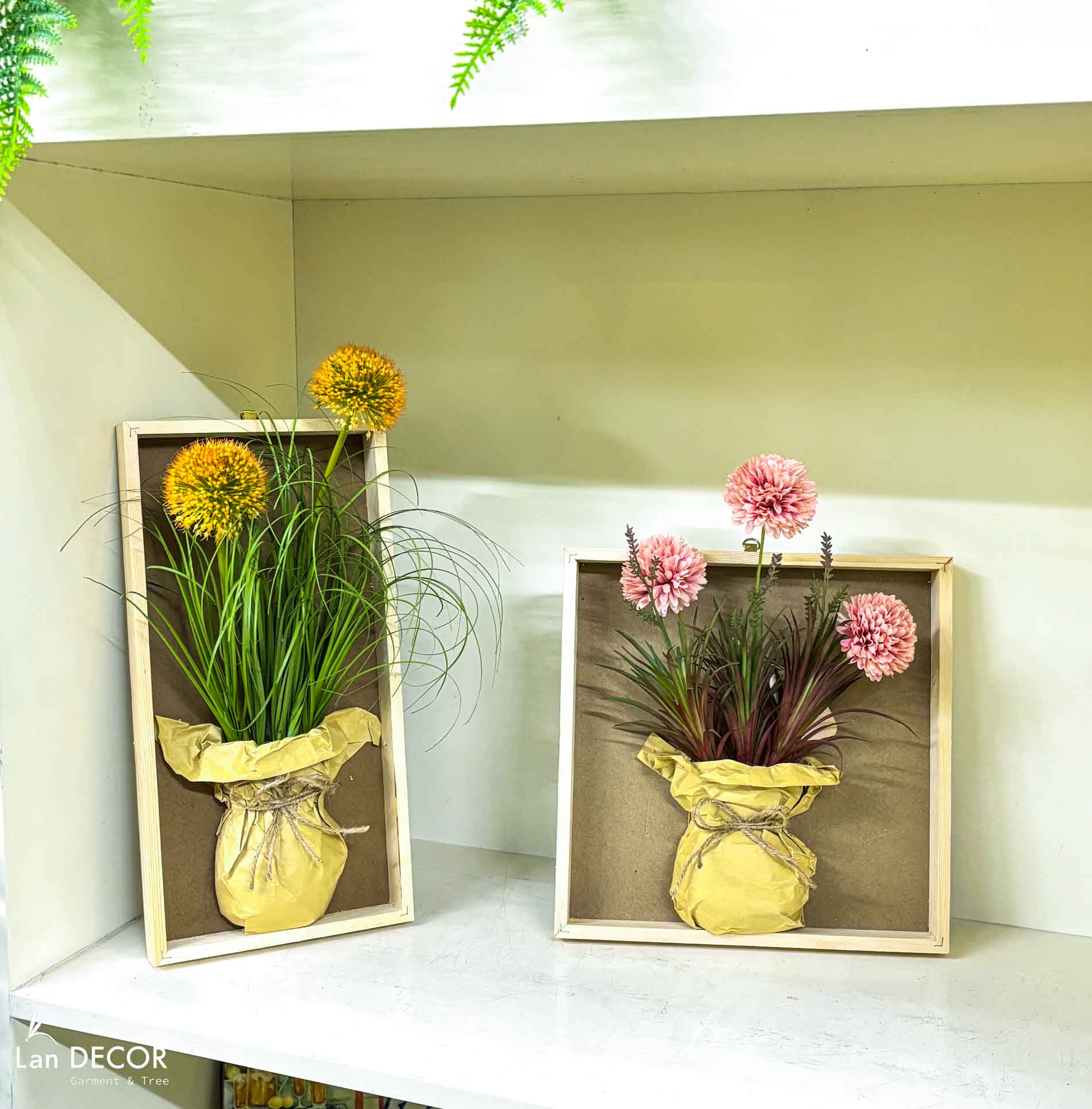 Tranh hoa treo tường trang trí nhà vintage- KTH030 (30x30cm)