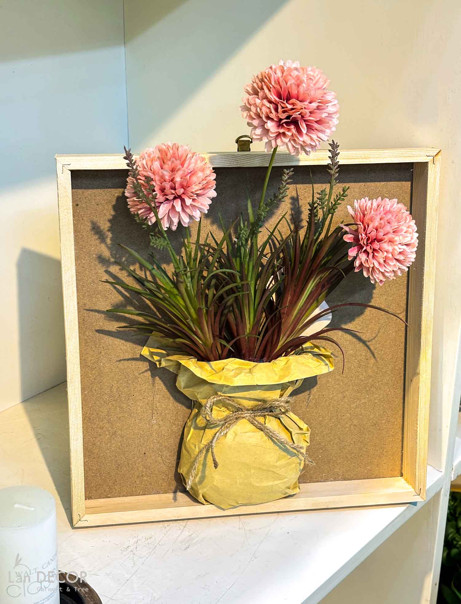 Tranh hoa treo tường trang trí nhà vintage- KTH030 (30x30cm)