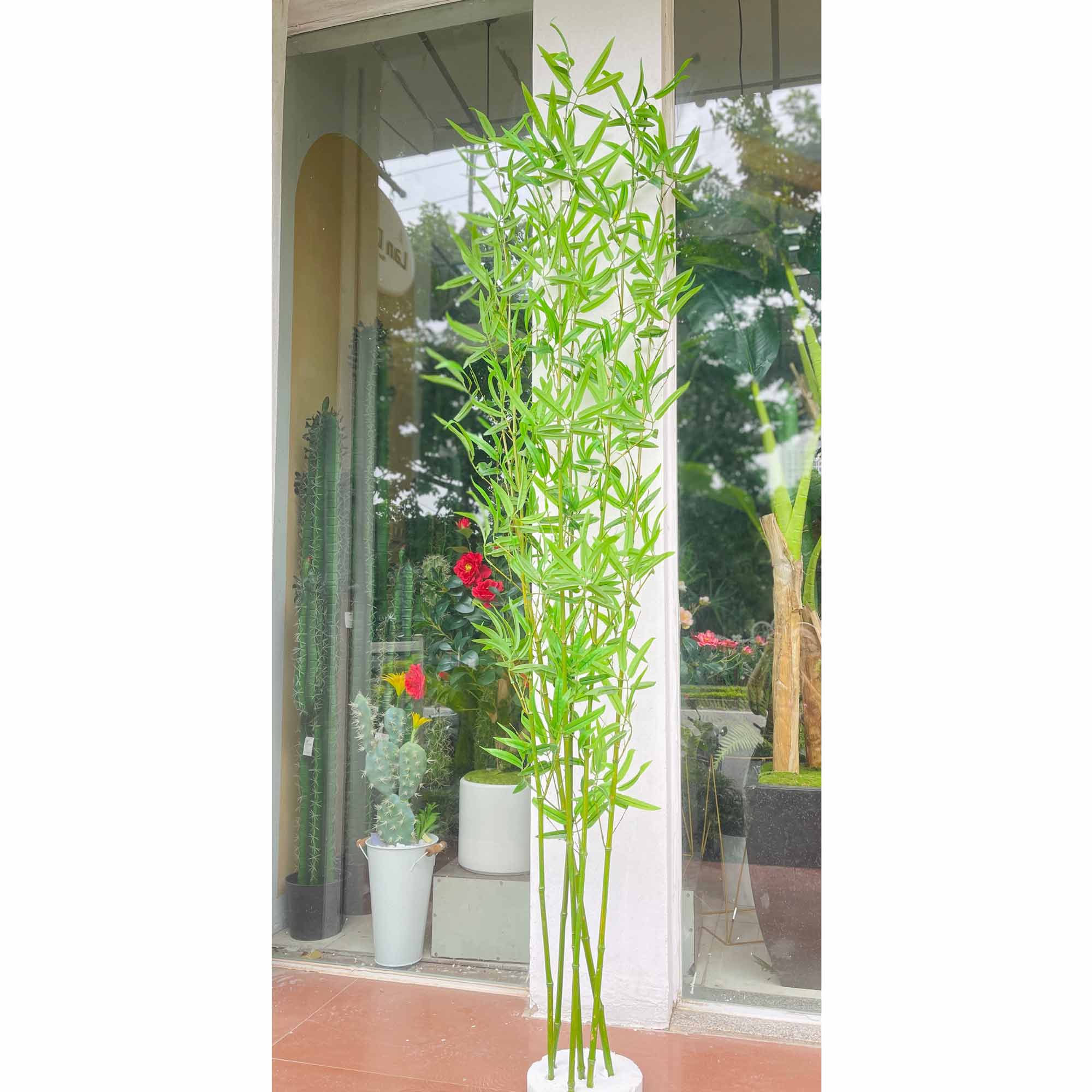 Trúc Quân Tử, Cành tre trúc giả trang trí nhà hàng tạo không gian xanh mát ( cao 2m) -  HC823