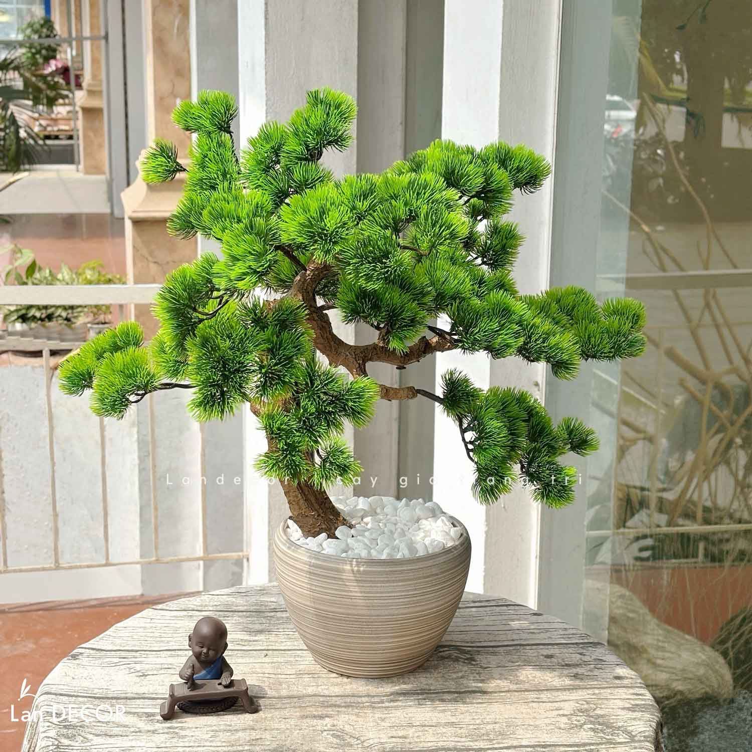 Cây Bonsai Thiết Kế - Cây Tùng Bonsai Giả Trang Trí (60cm)- CC1271